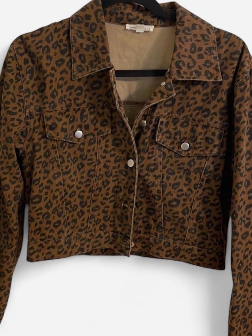 Cotton Candy Cheetah / Leopard Denim Jacket | Small